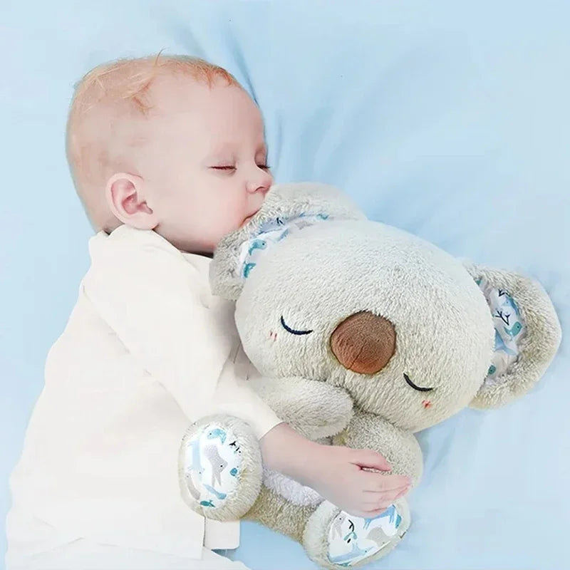 Baby Pacify Breathing Koala Doll Soothes Otter Plush Toy Children Soothing Music Sleep Companion Toy Bear Stuffed Gift for Kids