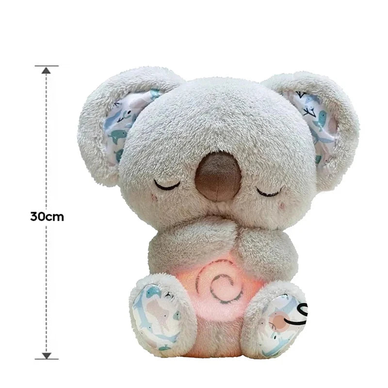 Baby Pacify Breathing Koala Doll Soothes Otter Plush Toy Children Soothing Music Sleep Companion Toy Bear Stuffed Gift for Kids