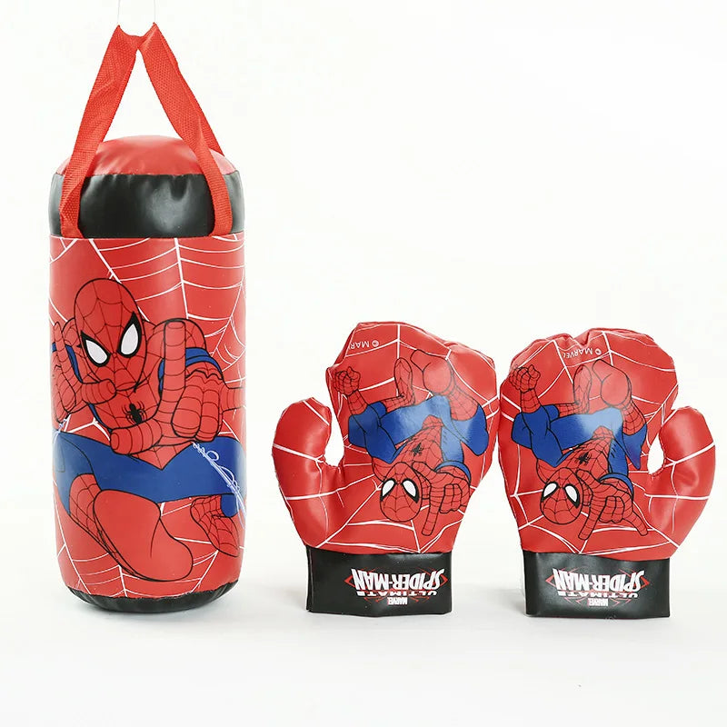 Anime Marvel Spiderman Kids Toy Gloves Children's Boxing Gloves Suit Cartoon Heros Spiderman Print Boys Girls Birthday Gifts