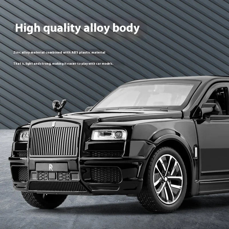 1:32 Rolls Royce Cullinan Luxury SUV Alloy Diecast Metal Model Sound Light Pull Back Toy Miniature Car Decoration Kids Toys Gift