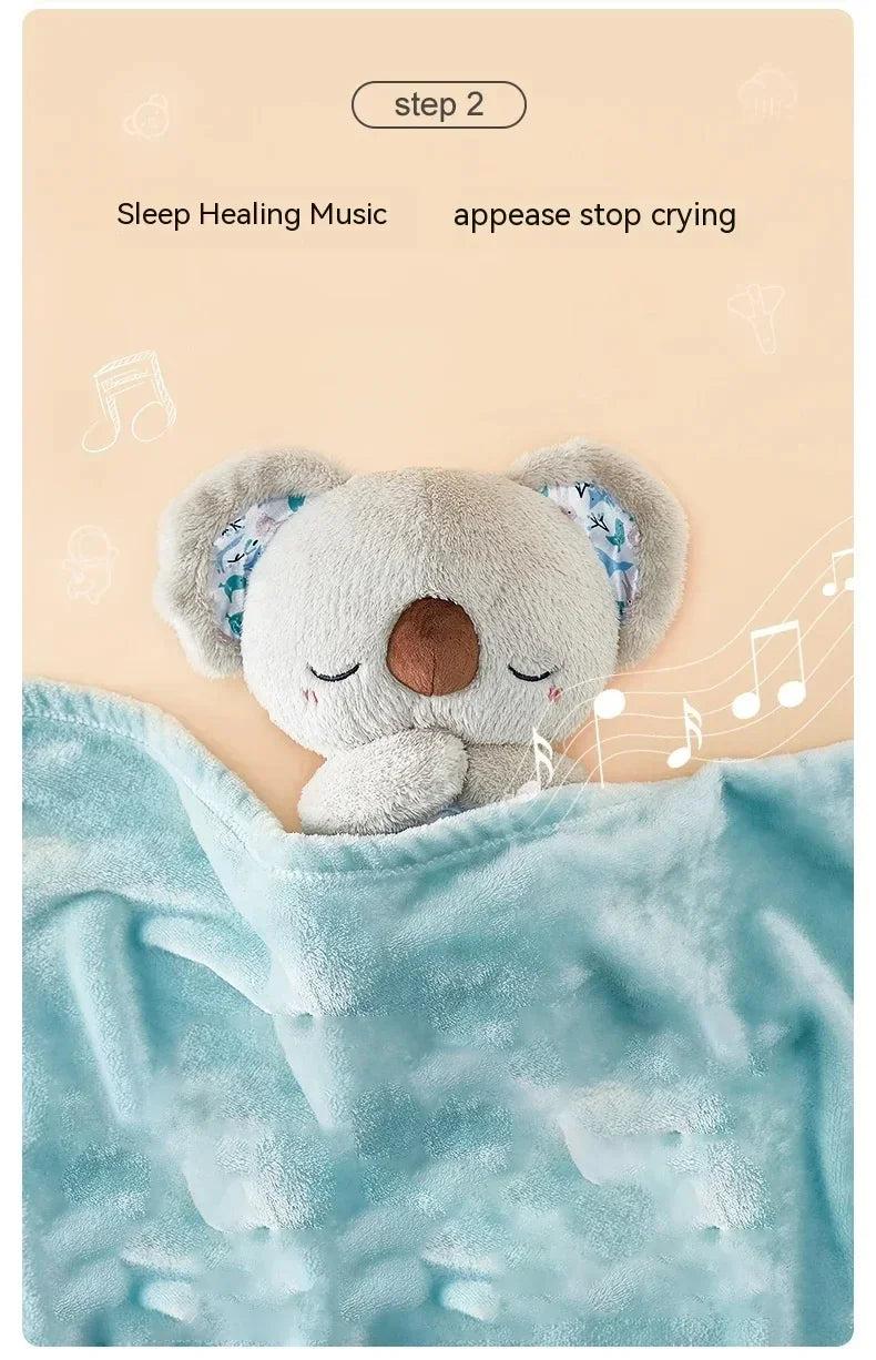 Baby Pacify Breathing Koala Doll Soothes Otter Plush Toy Children Soothing Music Sleep Companion Toy Bear Stuffed Gift for Kids